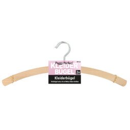 Cintre en bois sans barre, naturel, pack de 2