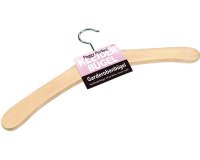 Cintre en bois sans barre, laqué naturel