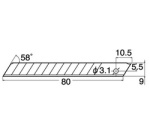 Lame de rechange BA-300, largeur: 9 mm, argent