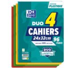 Cahier à pochettes DUO, 240 x 320 mm, seyès,pack de 4