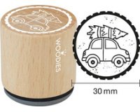 Tampon à motif Woodies 'voiture avec sapin'