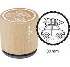 Tampon à motif Woodies 'voiture avec sapin'