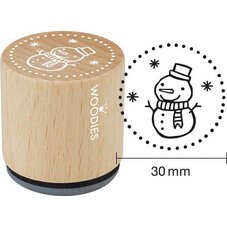 Tampon à motif Woodies 'bonhomme de neige'