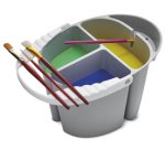 Godet à peinture multifonction, gris