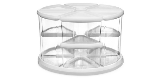 Carousel organizer, transparent / white