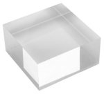 Bloc d'acrylique, 75 x 75 x 25 mm, transparent