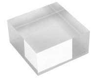 Bloc d'acrylique, 50 x 50 x 40 mm, transparent