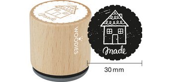 Tampon à motif Woodies Handmade 'fait maison'