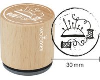 Tampon à motif Woodies Handmade 'nécessaire couture'