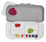 Palette avec couvercle, gris / blanc