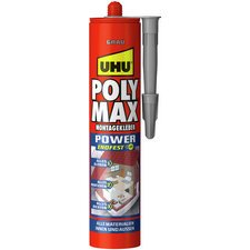 Montagelijm POLYMAX POWER, snelle hechting, 425 g, grijs