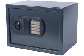 Coffre-fort, avec serrure électronique, gris foncé