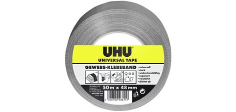 Ruban adhésif toilé universel, 48 mm x 50 m, gris