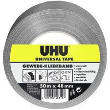 Universele textieltape 48 mm x 50 m grijs