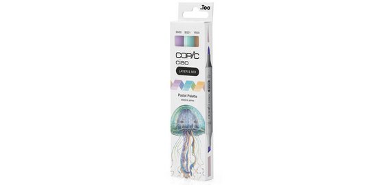 Marqueur ciao, set de 3 'Pastel Palette'