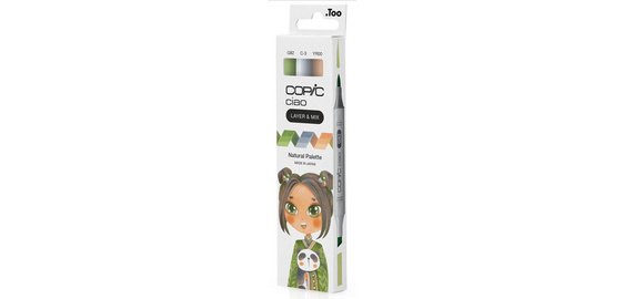 Ciao-Marker, Set mit 3 'Natural Palette'