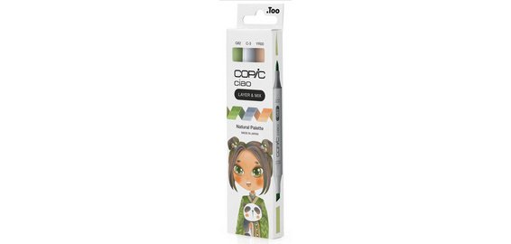 Marqueur ciao, set de 3 'Natural Palette'