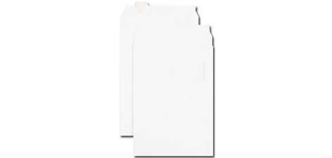 Pochettes à soufflets, C4, 229 x 324 mm, avec fenêtre