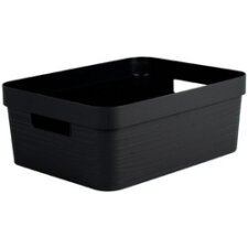 Boîte de rangement STONE, 12 litres, PP, noir