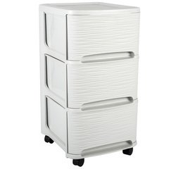 Module de classement STONE, 3 tiroirs, PP, blanc