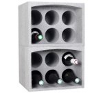 Porte-bouteilles OPTI'CAVE 6 bouteilles, polystyrène, gris