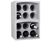 Porte-bouteilles OPTI'CAVE 12 bouteilles, polystyrène, gris