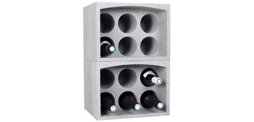 Bottle rack OPTI'CAVE 12 bottles, polystyrene, grey