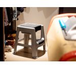 Marchepied, 1 niveau, PP, gris/noir