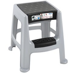 Marchepied, 1 niveau, PP, gris/noir