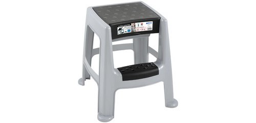 Trittstufe, 1-stufig, PP, grau/schwarz