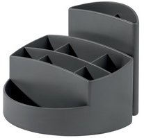 Multipot à crayons RONDO KARMA, 9 compartiments, gris