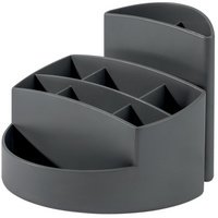 Multipot à crayons RONDO KARMA, 9 compartiments, gris