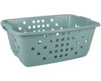 Corbeille à linge PRIMA, 45 litres, PP, vert eucalyptus