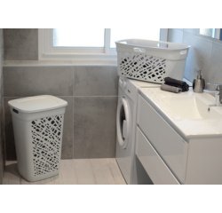 Panier à linge ALMERIA, avec couvercle, 60 L