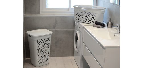 Panier à linge ALMERIA, avec couvercle, 60 L