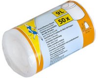 Afvalzak HDPE, 9 - 15 l, transparant