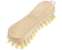 Brosse à récurer, bois naturel, forme de 8