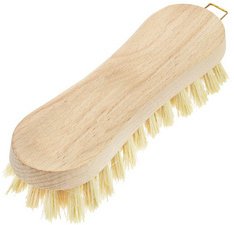Brosse à récurer, bois naturel, forme de 8