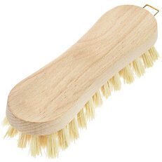 Brosse à récurer, bois naturel, forme de 8