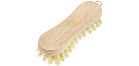 Brosse à récurer, bois naturel, forme de 8