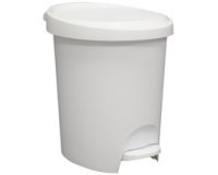 Poubelle cosmétique à pédale Stepy, 6 litres, blanc