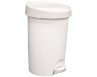 Poubelle à pédale Stepy, 15 litres, PP, blanc
