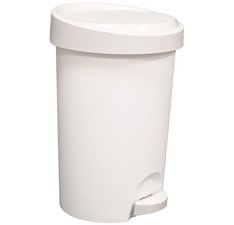 Poubelle à pédale Stepy, 15 litres, PP, blanc