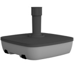 Pied de parasol, plastique, carré 49,5 x 49,5