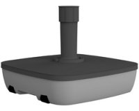 Pied de parasol, plastique, carré 49,5 x 49,5