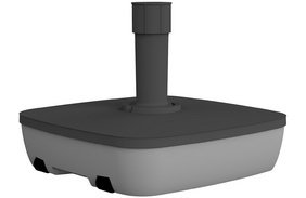 Pied de parasol, plastique, carré 49,5 x 49,5