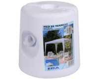 Pied pour tonnelle, plastique, à remplir, blanc
