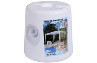 Pied pour tonnelle, plastique, à remplir, blanc