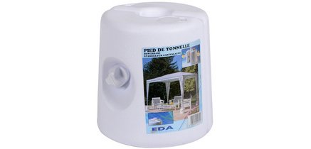 Pied de tonnelle - plastique - à remplir - blanc
