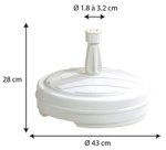 Pied de parasol, plastique, rond, 430 mm